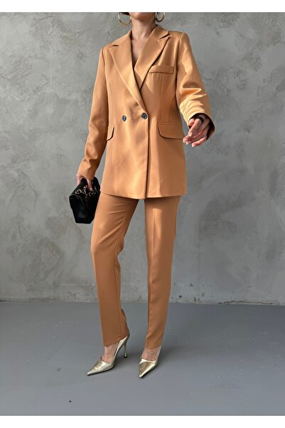 MYGİYİMİSTANBUL Waist Rubber Detail Suit-Women's Suit