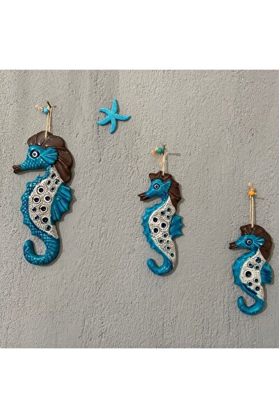 Entude 3'lü Denizatı Duvar Süsü, Bahçe Balkon Asılabilir Süsleme