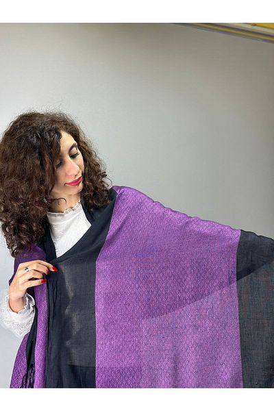Gönülden Tasarım Γυναικείο σάλι με απαλό σχέδιο - 160x65 cm