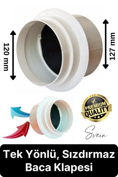 Svein Tek Yönlü Baca Klapesi Mutfak Sızdırmaz Contalı Çekvalfi Aspiratör Davlumbaz Kötü Koku Önleyici