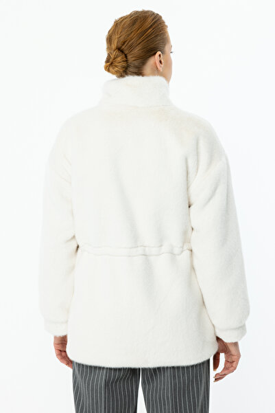 Ekol plush coat with zipper