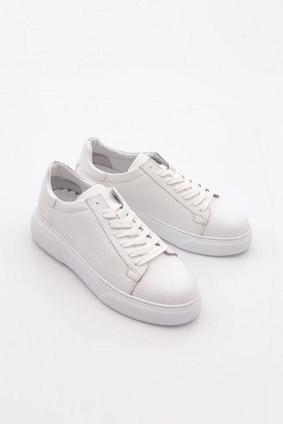 DGN Men's Sneakers Shoes Genuine Leather White Floater White 221525