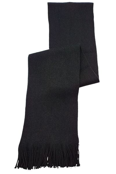 AXE SPORTSWEAR Stretchy and Soft Textured Black Knitwear Basic Scarf - Tassel Detailed Winter Scarf