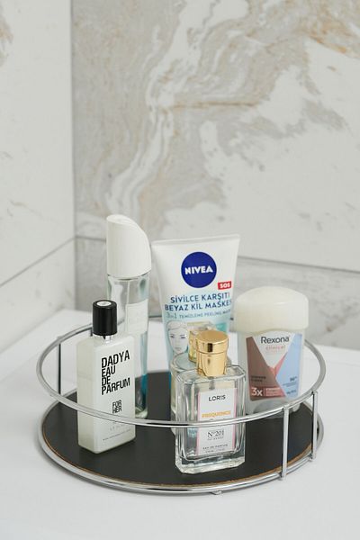 EMA HOME Multi-Purpose Chrome Bathroom Organizer Cosmetics and Jewelry Organizer