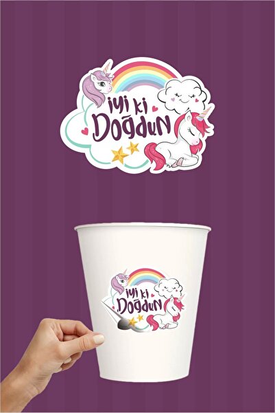 neşeli günlerim Αυτοκόλλητο Unicorn 20 τμχ (αυτοκόλλητο χαρτί)