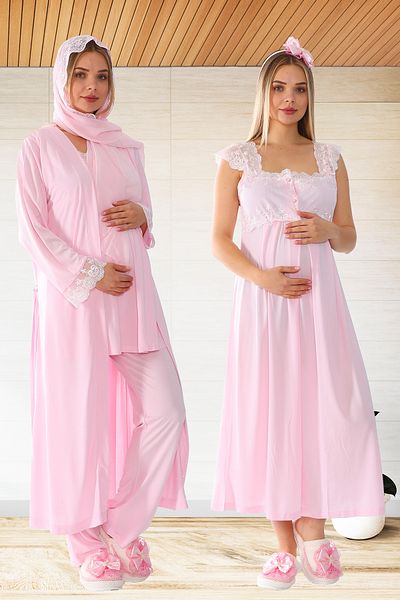 lohusahamile Set of 7 Pink Maternity and Maternity with Hijab