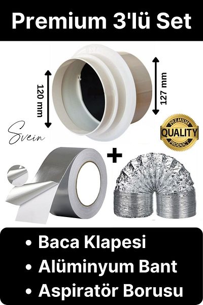 Svein Premium Aluminum Band Chimney Flap - Fireproof and Leak Proof Vent Kitchen