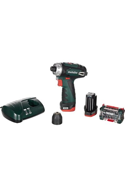 Metabo 2 POWERMAXXBS+BITBOX Akülü Matkap 2 Yıl 8 Volt Darbeli 2.0 - 2.4 Ah