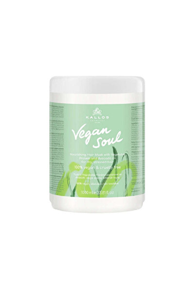 Kallos Cosmetics Vegan Soul 1000ml Kuru Ve Yıpranmış Saç Için Saç Maskesi 592133
