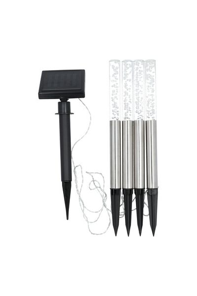 micasa 4-Piece Durable Plastic Waterproof Solar Bubble Stick Light