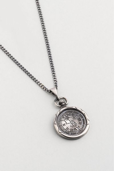 So CHIC... Oxyde Watch 65 cm Silver Men's Necklace