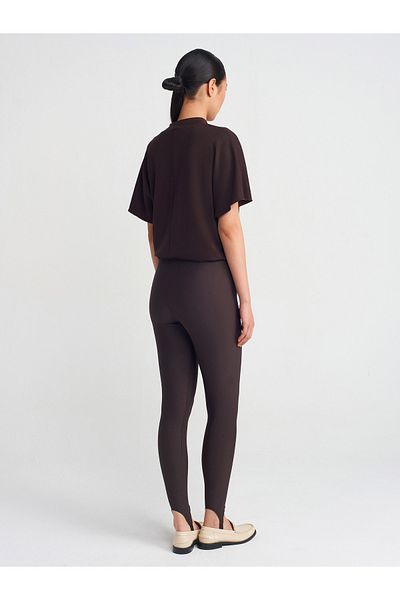 Dilvin 7916 Fuzzo Leggings-Dark Brown