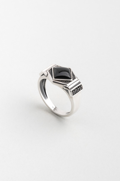 So CHIC... Oniks Taşlı Gümüş Erkek Yüzük