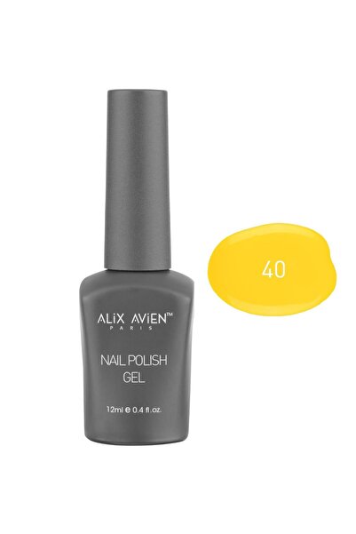 Alix Avien UV Kalıcı Sarı Jel Oje 40 - Gel Polish - 12 ml