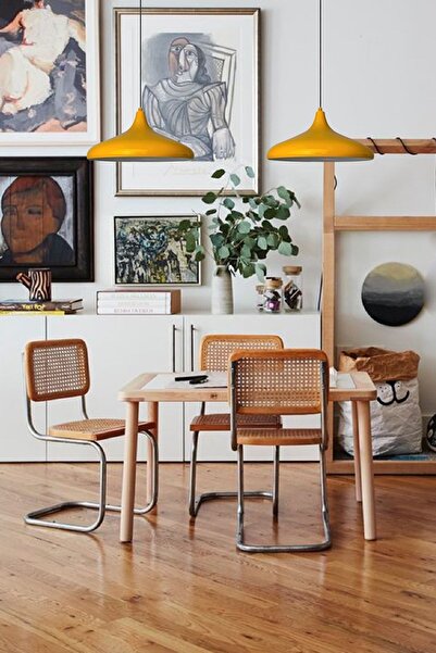 Bamyum Champion Sarı Avize Ikili Sarkıt Lamba Salon Mutfak Yemek Masası Antre Restoran Avizeleri