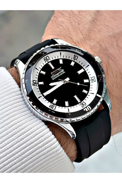 Slazenger 5 Atm Waterproof Special Design Men's Wristwatch - Silicone Cord