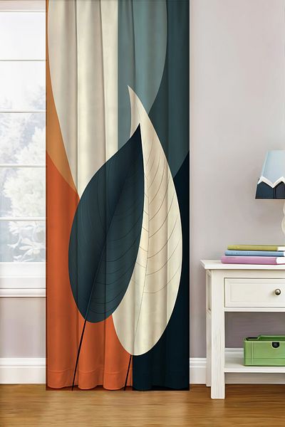 Vendini Quality Fabric, Vibrant Color Patterned Background Curtain (Size Produced, Be Atthant to Size)