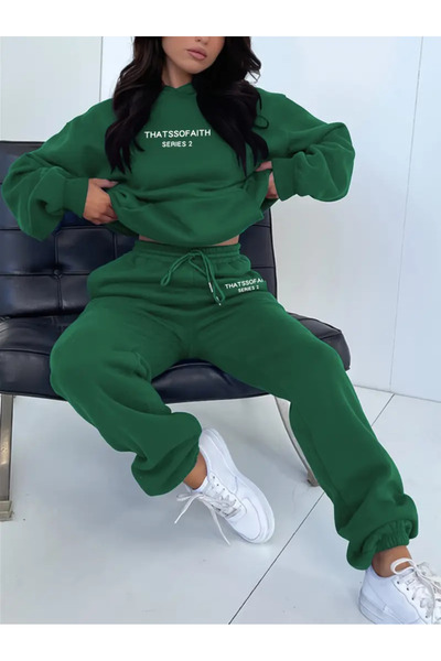 Eritqaa Thatssofai̇th Printed Unisex Oversize Tracksuit Set