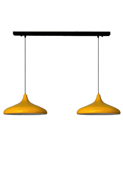 Bamyum Champion Sarı Avize Ikili Sarkıt Lamba Salon Mutfak Yemek Masası Antre Restoran Avizeleri