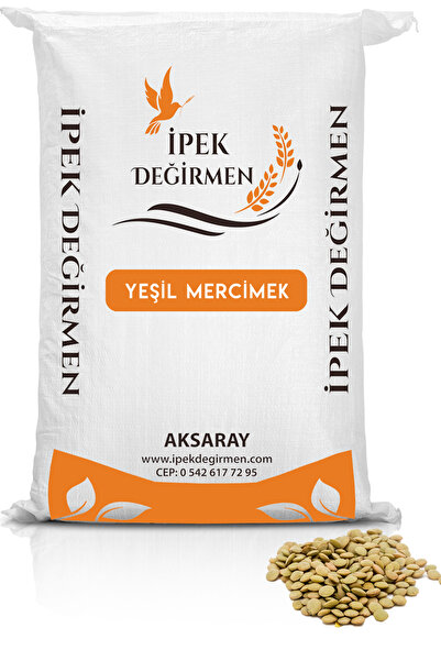 İpek Değirmen 5 Kg Yerli Yeşil Mercimek Yüksek Proteinli Köy Mercimeği