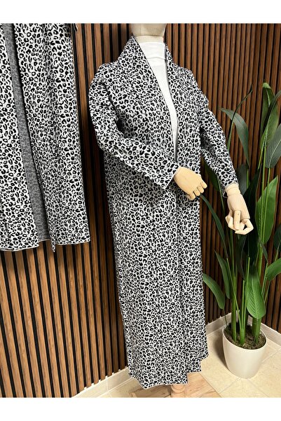 ayseningiyimevi Leopard Pattern Knitwear Cardigan
