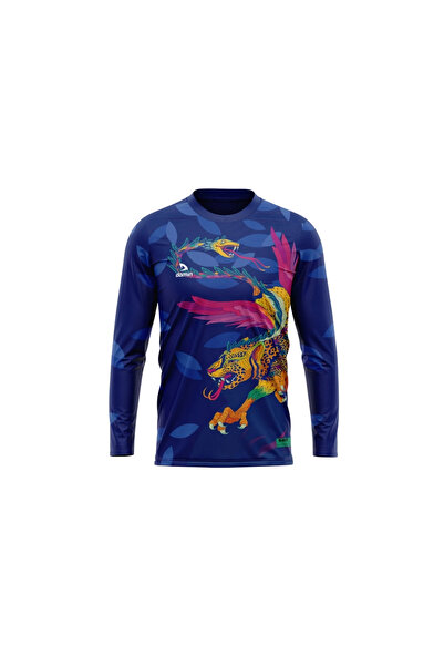 DOMİN SPOR Yetişkin Ve Çocuk Mavi Özel Futbol Kaleci Forması Alt Üst Goalkeeper Jersey Gk258745