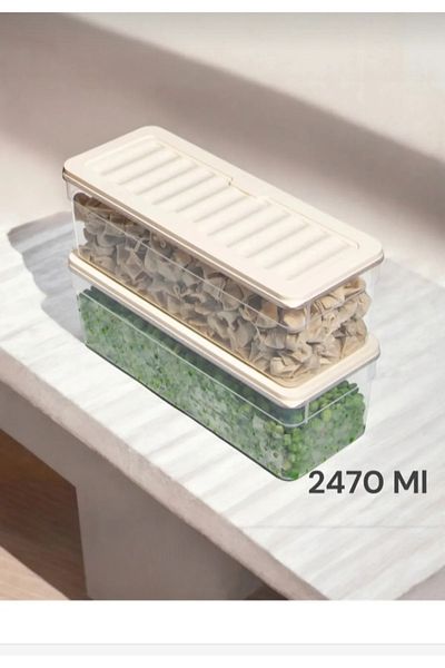 VZN Deep Freezer Fridge Organizer Storage Container Icebox Storage Container Microwave Container