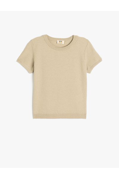 Koton Short Sleeve Crew Neck Basic Knitwear Sweater