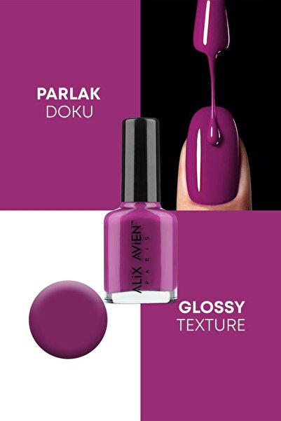 Alix Avien Menekşe Oje 19 - Yüksek Pigmentli Uzun Süreli Kalıcılık Hızlı Kuruma - Nail Lacquer 19