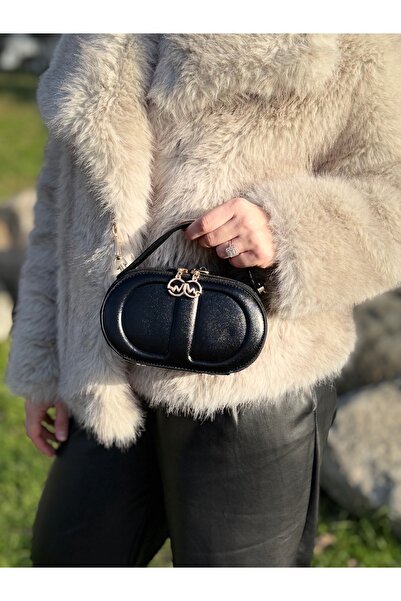 DEV 3 ADAM Geantă de mână și de cruce pentru femei, model cutie neagră