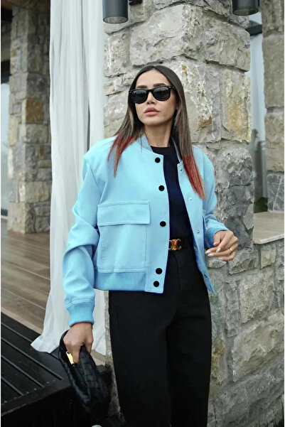 Selim OZ KOPYA - Dalgıç Kumaş Çift Cepli Bomber Ceket