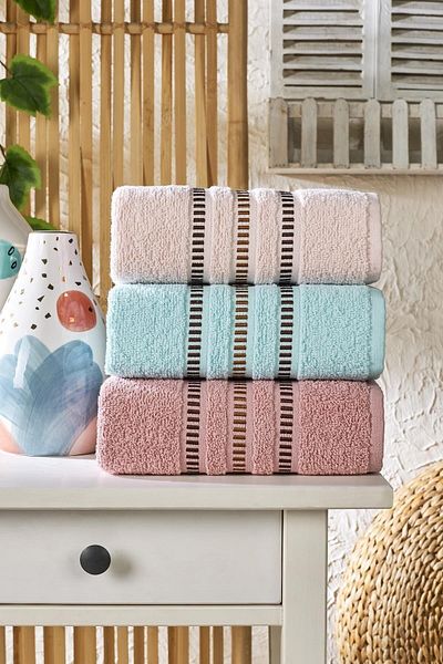 Semecca Σετ πετσετών Lia Soft Border Series 3 50x85