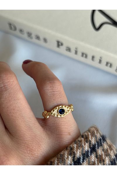 ringbox Eye Model Dark Blue Stone Sparrow Finger Ring