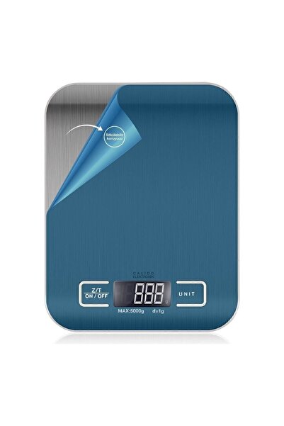 Tiffany Lüx Dijital Mutfak Terazisi 5 Kg 1 gr Hassas Paslanmaz Çelik Pil Hediyeli