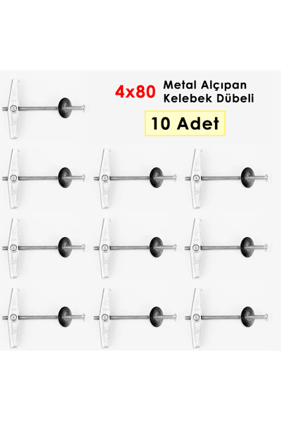 Home 4x80 Metal Alçıpan Kelebek Dübeli - 10 Adet