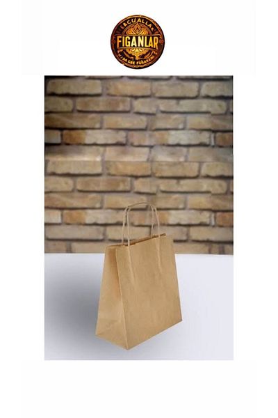 figanlar ambalaj 1St Quality Twist Handle Kraft Bag 25X12X31 (50 Pcs) (Paper Sachet Carton Bag)