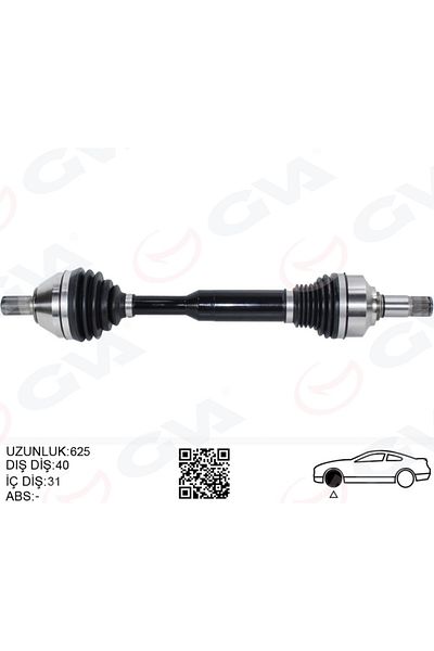 GVA المحور الأمامي كامل يسار فولفو XC60 I 15 17 D4-D3 مانول 6 جير GNZRZ