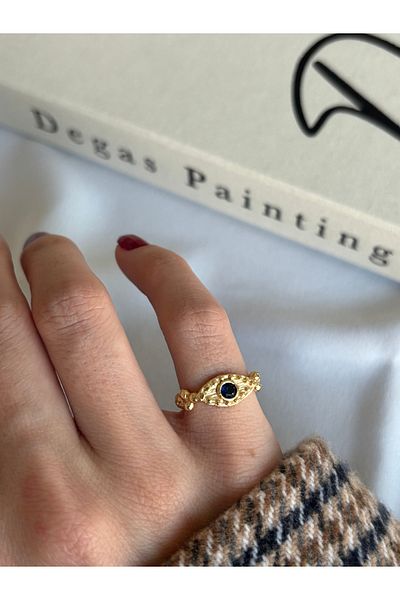 ringbox Eye Model Dark Blue Stone Sparrow Finger Ring