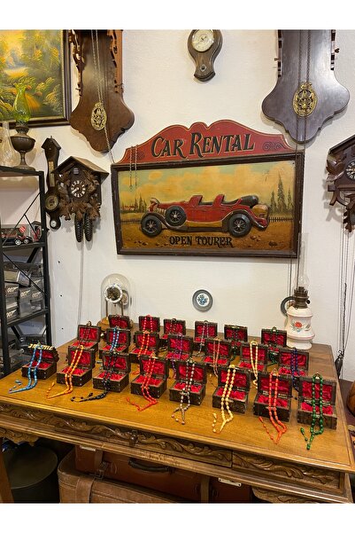 ANTİKA AYAL Yeni malzeme sıkma kehribar 21 adet ahşap sandıklarlarıyla ölçüle...