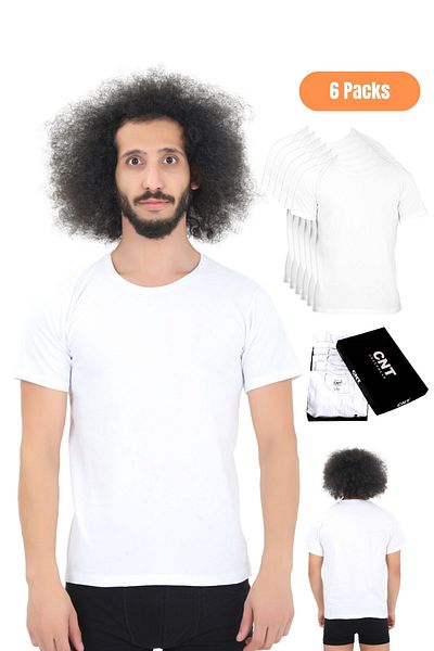 CNT Men's Undershirt T-shirt Cotton 6 Pack Premium