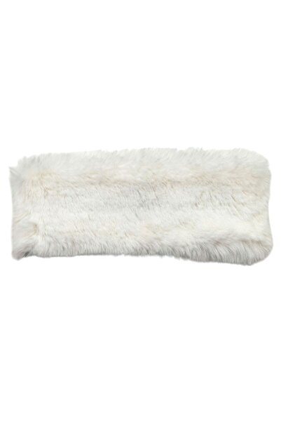 AXE SPORTSWEAR Winter Ecru Faux Fur Detailed Soft Textured Plush Hip Bandana Neck Collar with Elastic Back