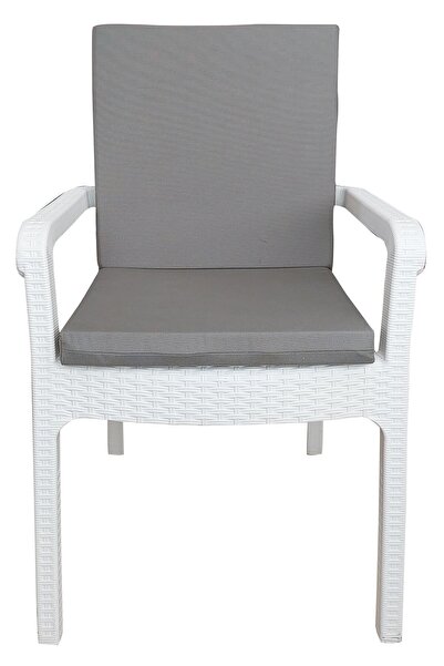 mirzade 4 Adet Elit Yüksek Arkalı Minder Duck Bezi-koyu Gri