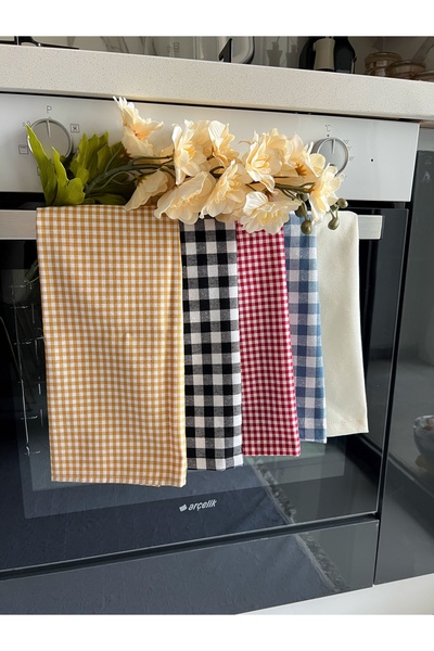 ToffyStore Black and White Gingham Kitchen Cloth