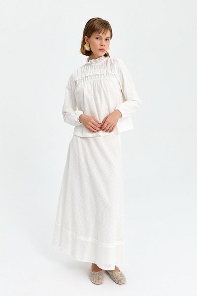 Nihan Ecverme Interactive Blouse Suit Ecru