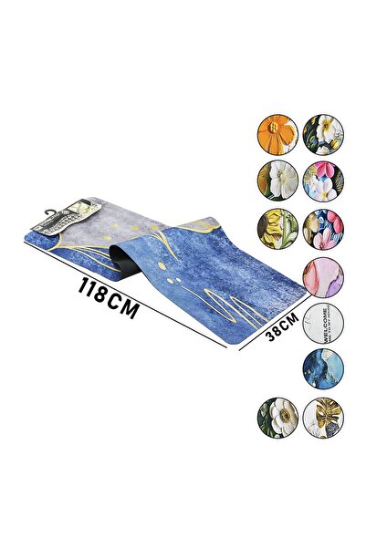 CT STONES 3D Colorful Patterned - D.Gen 38X118Cm Water Absorbent Magic Bath Mat Pvc - Elastic (5446)