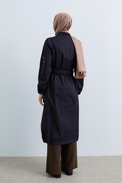 Nihan Bomber Uzun Kap Lacivert