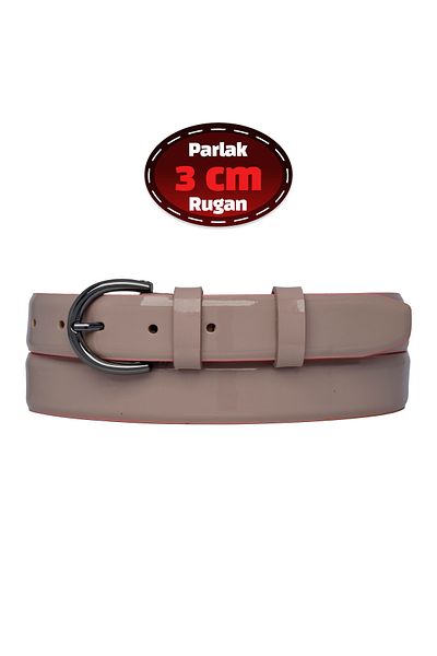 GoDeri 3 Cm Pudră Piele Lacuită 100% Piele autentică Curea clasică pentru femei - Business, Business Woman, Fabric, Tool Belt-r03