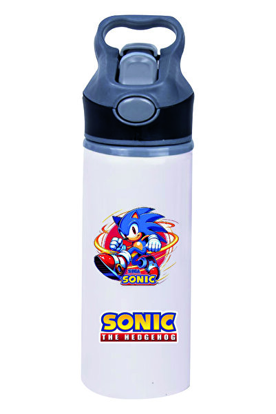 DKDZ SHOP SONIC Baskılı Pipetli Suluk - Su Matarası - 650ml