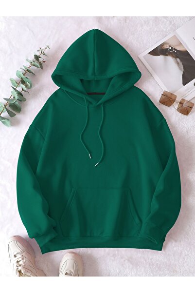 MODAVİBE Hanorac cu glugă din bumbac-poliester |   Opțiuni elegante și confor...