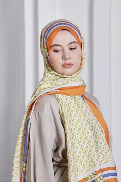 Loryan Eșarfă Loryan portocalie Diamond Royal Shawl